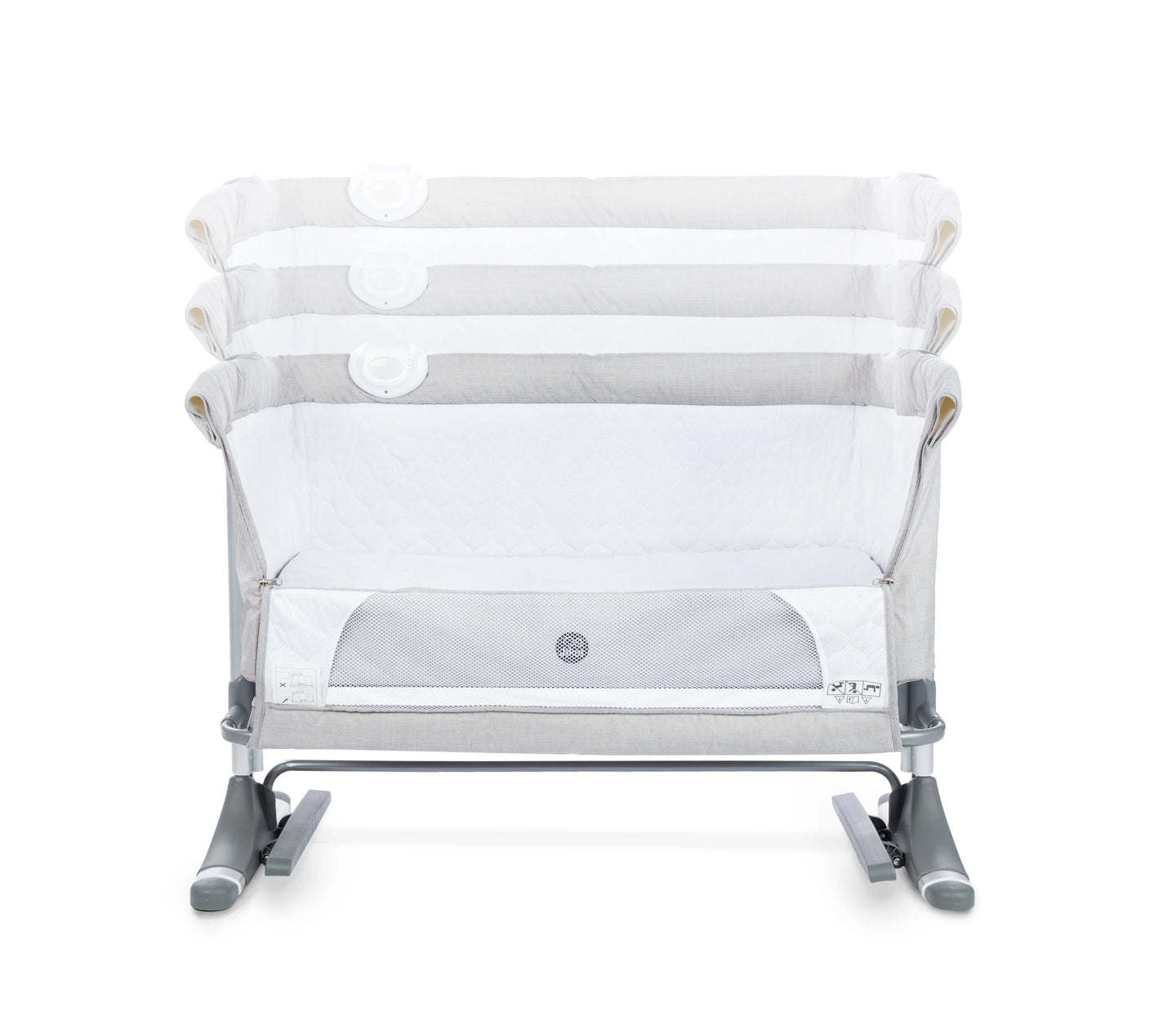 Nova Bedside Crib - Charcoal